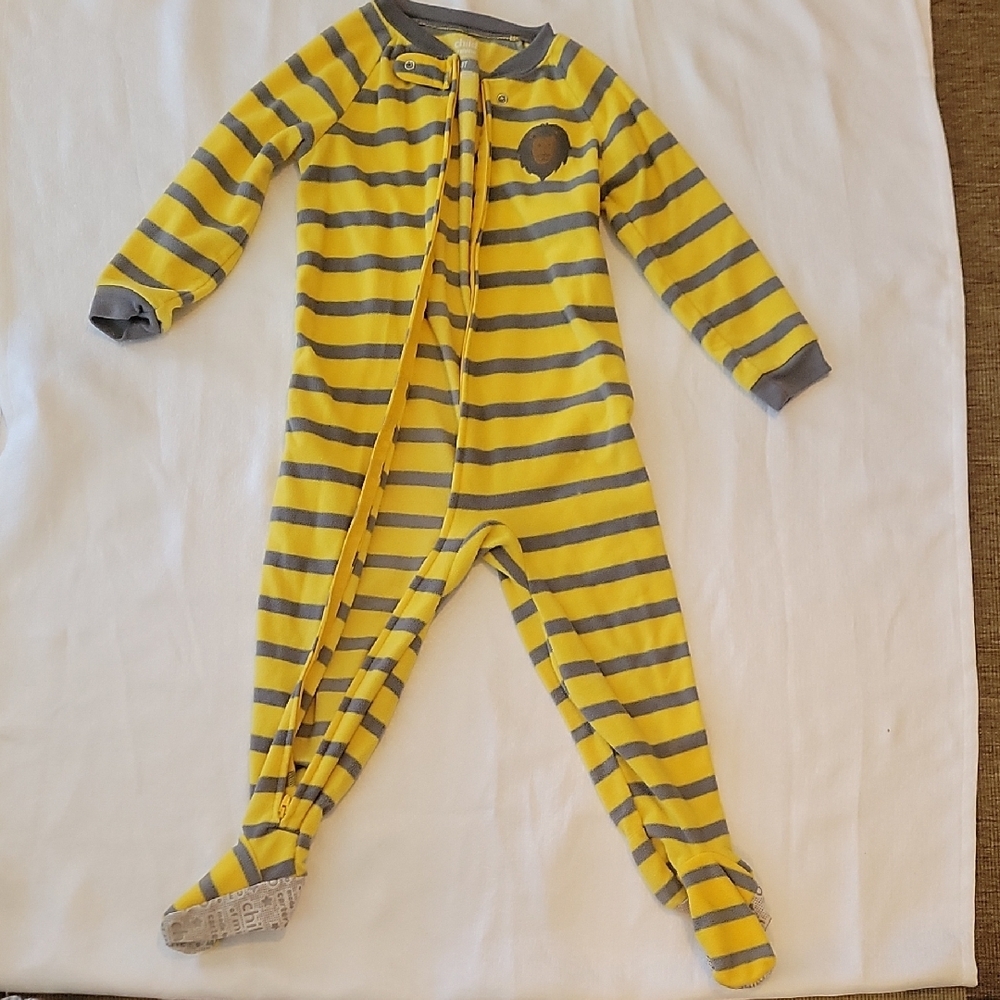 Carter's Yellow and Gray Striped Kids One Piece